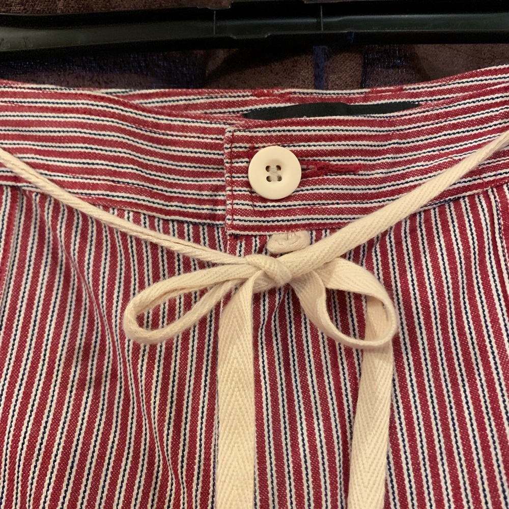 Lee Red and White Striped Ankle Jeans